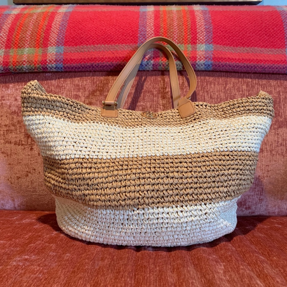 Tory Burch Straw/Raffia Tote Bag